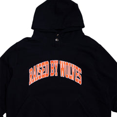 Raised By Wolves Collegiate Two-Pocket Snap Hoodie Black - SWEATERS - Canada