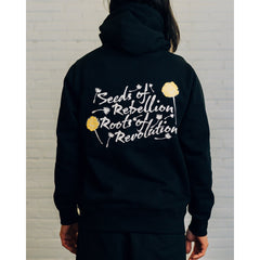 Raised By Wolves Men Seeds of Rebellion Snap Hoodie Black - SWEATERS Canada