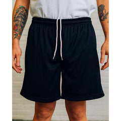 Raised By Wolves Men Two - Tone Mesh Shorts Black Purple - Canada