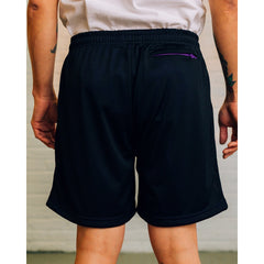 Raised By Wolves Men Two - Tone Mesh Shorts Black Purple - Canada