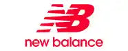 Red New Balance logo with text underneath.