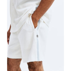 Reigning Champ Men Knit Athletic Mesh Shootaround Short Ivory RC-5436-IVO - SHORTS - Canada