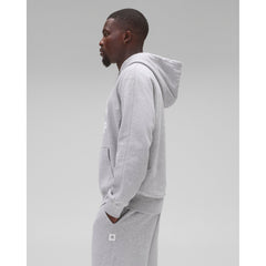 Reigning Champ Men Knit Midweight Terry Arch Logo Hoodie Heather Grey - SWEATERS - Canada