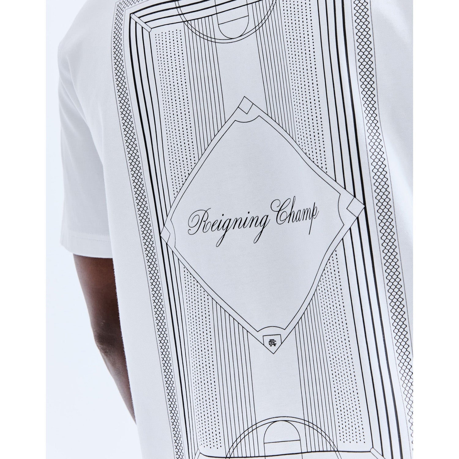 Reigning Champ Men Midweight Jersey Arena T-Shirt White Black RC-1504-WHTBLK - T-SHIRTS - Canada