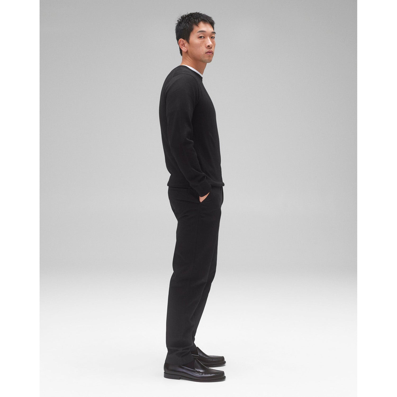 Reigning Champ Men Woven Cotton Chino Freshman Pant Black - BOTTOMS - Canada