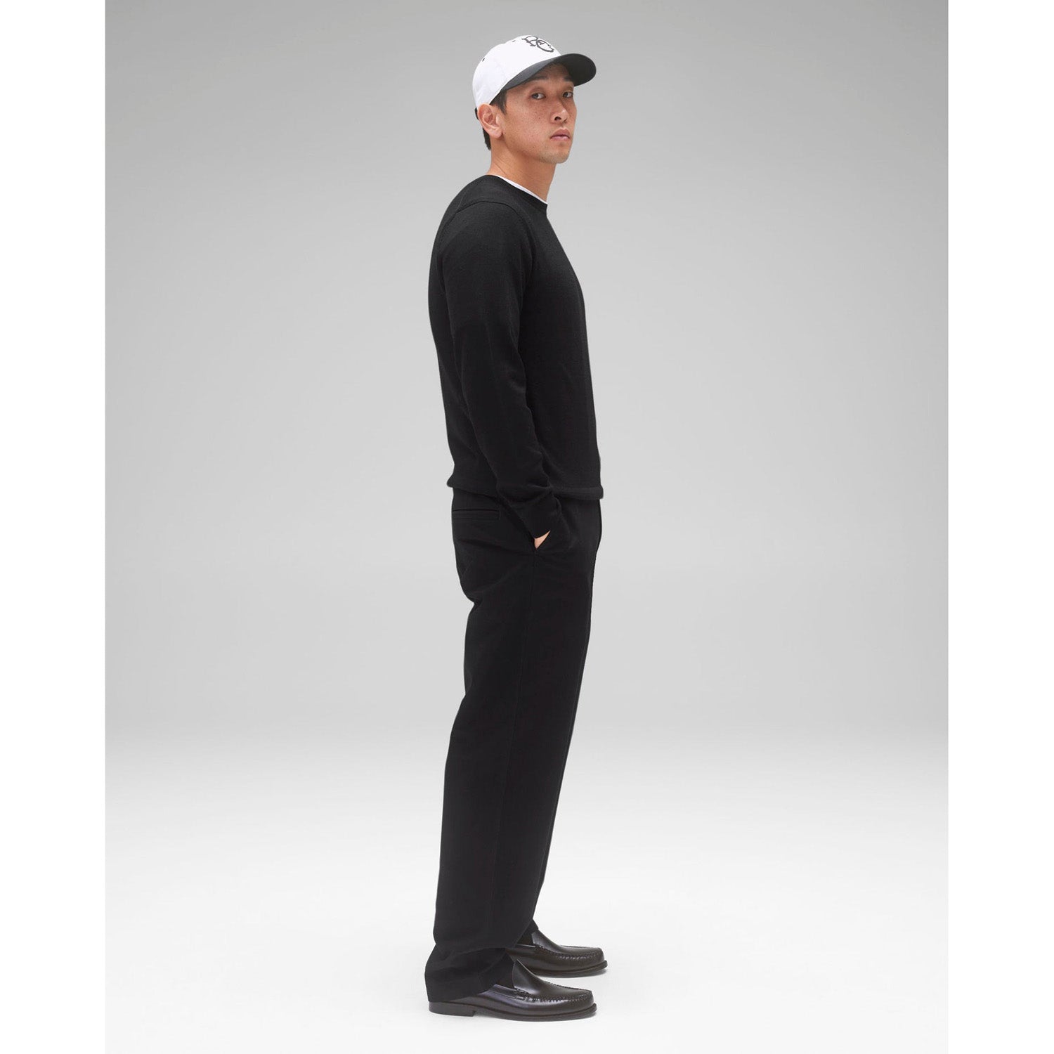 Reigning Champ Men Woven Cotton Chino Ivy Pant Black - BOTTOMS - Canada