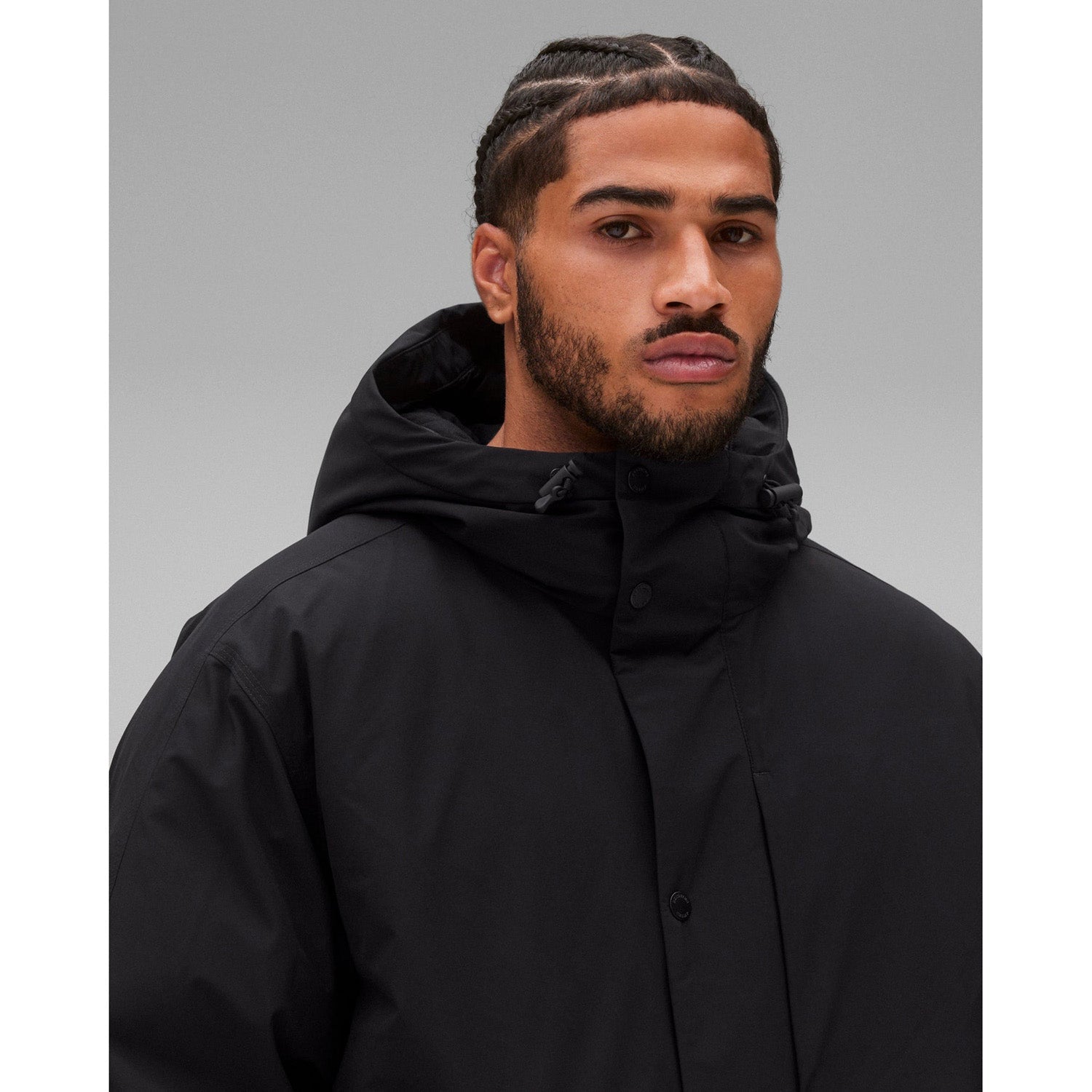 Reigning Champ Men Woven Tech Nylon Sideline Parka Black - OUTERWEAR - Canada