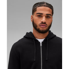 Reigning Champ Men’s Knit Midweight Terry Slim Zip Hoodie Black RC-3990-BLK - SWEATERS - Canada