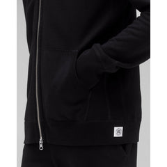 Reigning Champ Men’s Knit Midweight Terry Slim Zip Hoodie Black RC-3990-BLK - SWEATERS - Canada