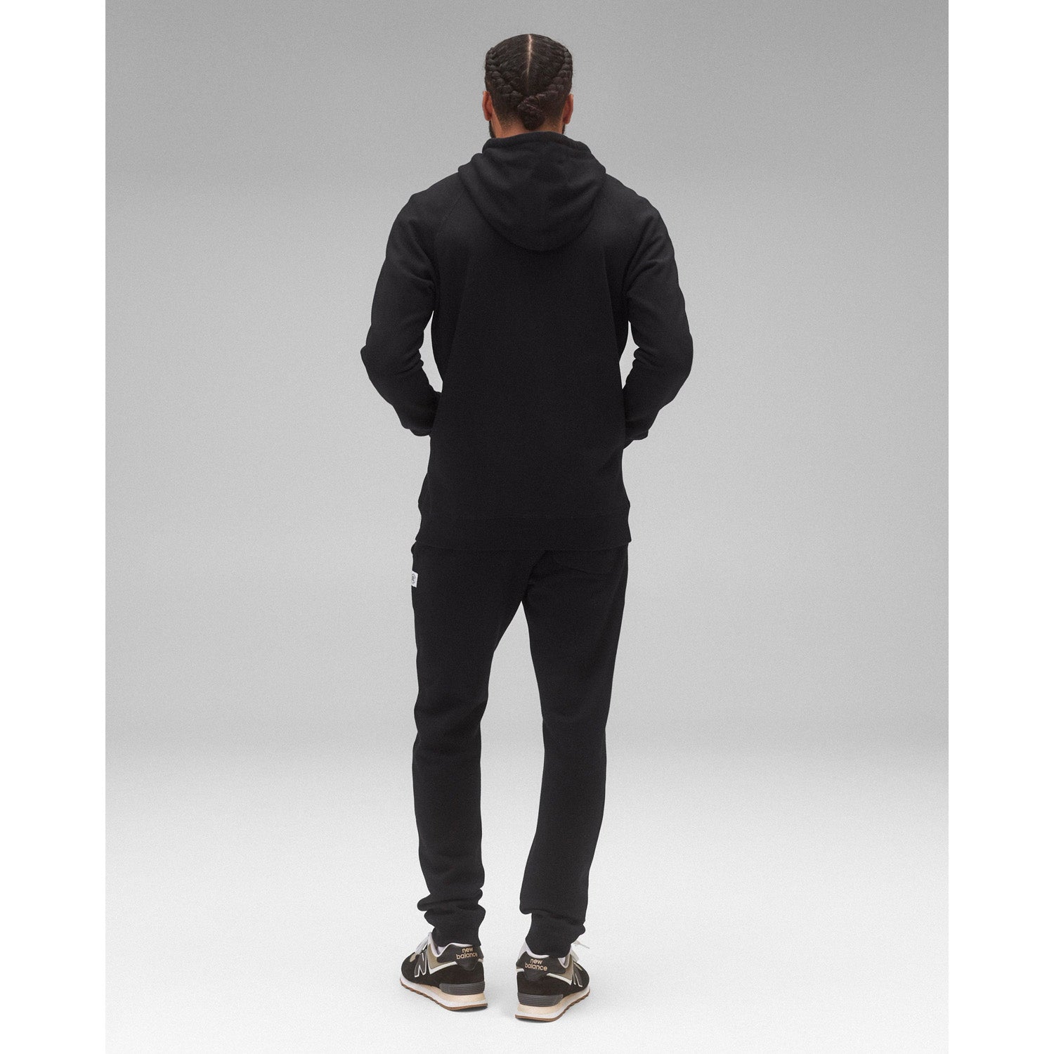 Reigning Champ Men’s Knit Midweight Terry Slim Zip Hoodie Black RC-3990-BLK - SWEATERS - Canada