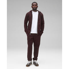 Reigning Champ Men’s Knit Midweight Terry Slim Zip Hoodie Ox Blood RC-3990-OXB - SWEATERS - Canada