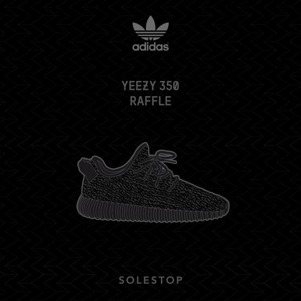 Solestop Adidas Yeezy Boost 350 Pirate Black Raffle 2016