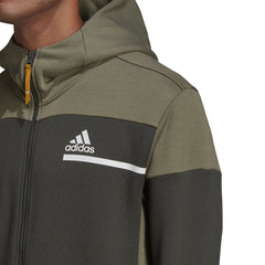 SWEATERS - Adidas Men ZNE AERORDY Full Zip Legend Earth Legacy Green FT0532