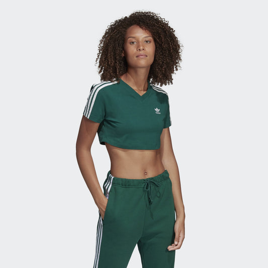 Adidas Originals Cropped Tee Women Green DV2631 - T-SHIRTS - CerbeShops - Canada