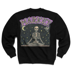 Market Men Namaste Bear Day and Night Crewneck Sweatshirt Black 396000078-BLK - SWEATERS - Canada