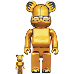 Medicom Japan Garfield Gold Chrome 100% & 400% Bearbrick MAY218836I - COLLECTIBLES - Canada