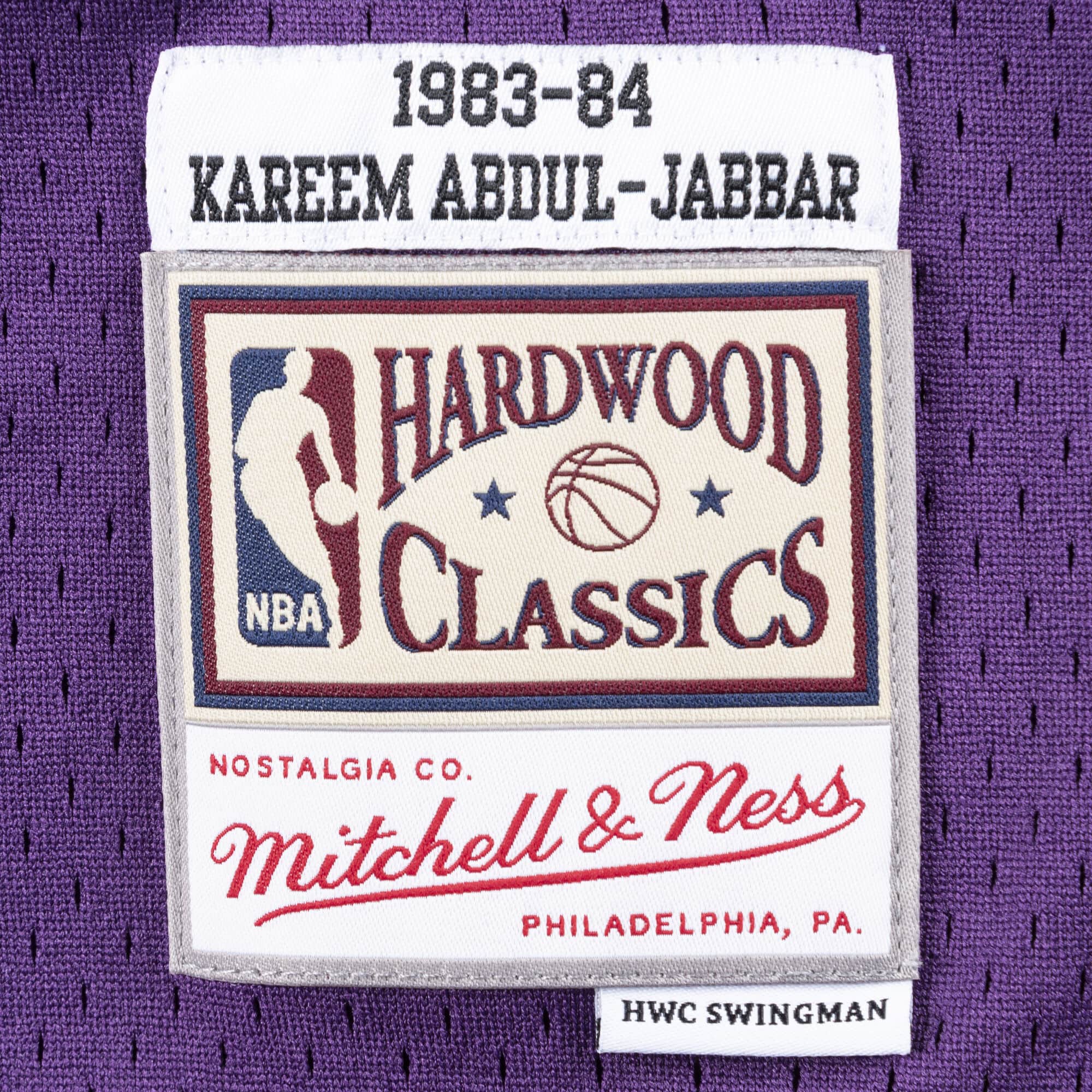 Mitchell & Ness Men's Mitchell & Ness Kareem Abdul-Jabbar Gold Los Angeles  Lakers 75th Anniversary 1983-84 Hardwood Classics Swingman Jersey