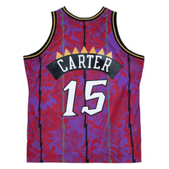 Mitchell & Ness Men NBA Toronto Raptors CNY 4.0 Swingman Jersey Vince Carter Red Purple TFSM1248TRA98VC - TANK TOPS - Canada