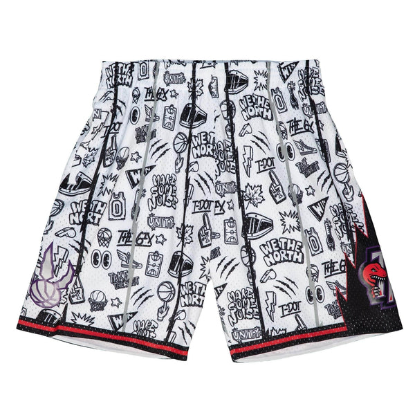 white raptors shorts