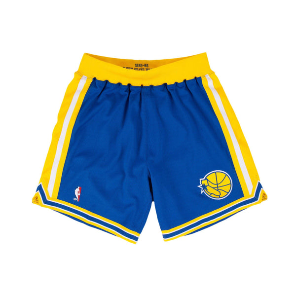 Golden State Warriors Authentic Adidas Shorts NBA Basketball L Blue Sewn  Lounge
