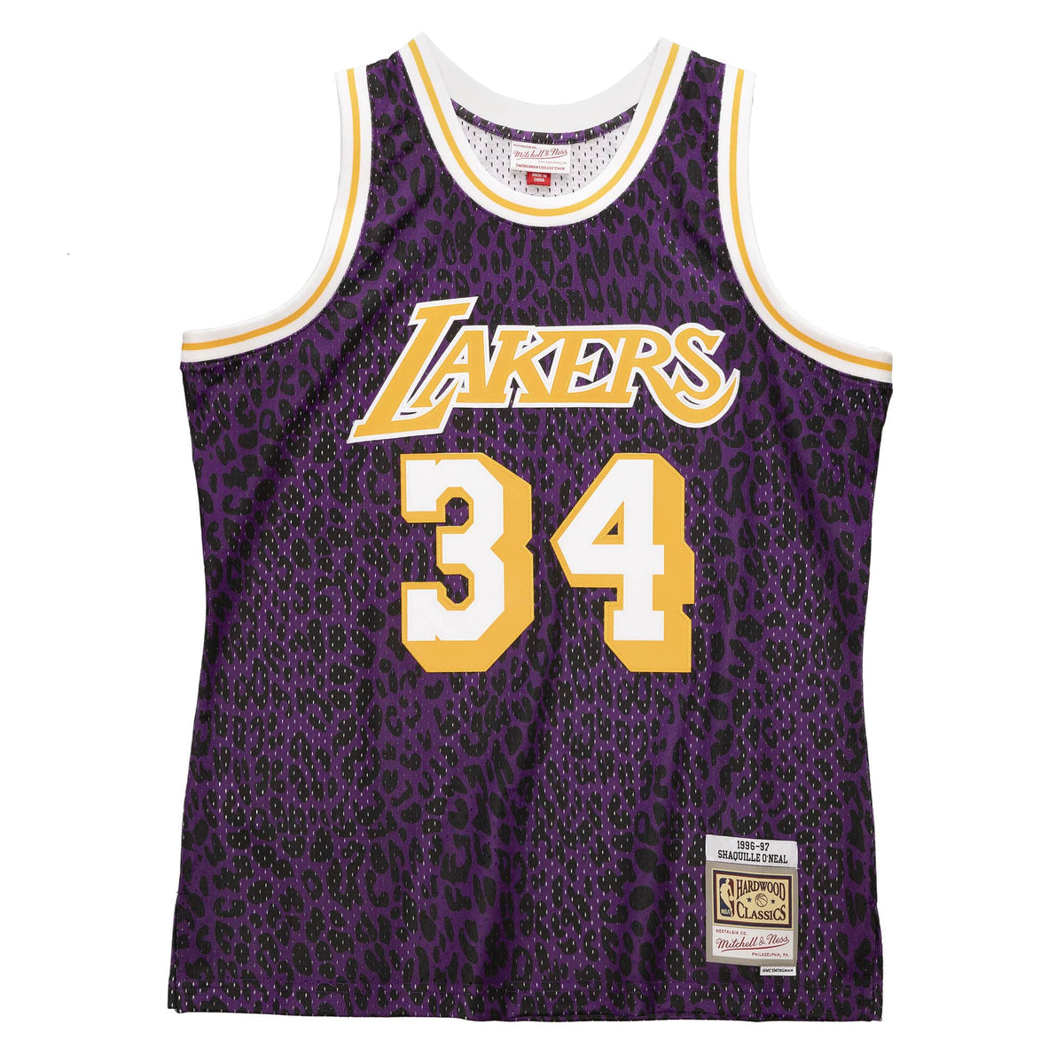  Mitchell & Ness NBA Los Angeles Lakers Wildlife Swingman Jersey Purple Shaquille, XL