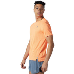 New Balance Men Impact Run Short Sleeve Citrus Punch MT01234-CP1 - T-SHIRTS - Canada