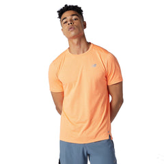 New Balance Men Impact Run Short Sleeve Citrus Punch MT01234-CP1 - T-SHIRTS - Canada