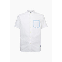 CLOTHING - PENFIELD FENTON PRINTED POCKET SHORT SLEEVE OXFORD BUTTON SHIRT WHITE PFM521902117-WHT