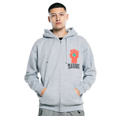 Pleasures Men HST Zip Hoodie Grey - SWEATERS - Canada