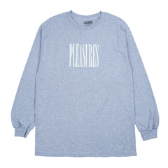 Pleasures Men Stretch LS T-Shirt Heather Grey W043-GRY - T-SHIRTS - Canada