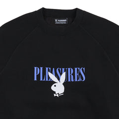 Pleasures Men x PLAYBOY Bunny Logo Crewneck Black - SWEATERS - Canada