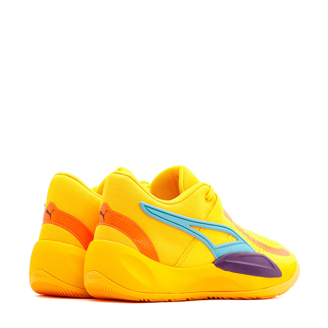 Puma Rise Nitro Sun Stream Orange Blue Men Basketball Shoes Sneakers  377012-01
