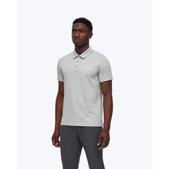 Reigning Champ Men Knit Pima Jersey Polo Heather Grey RC-1180-GRY - TOPS - Canada