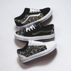 Vans Men Old Skool Paisley Suede Black Olive VN0A5JMIBKO - FOOTWEAR - Canada